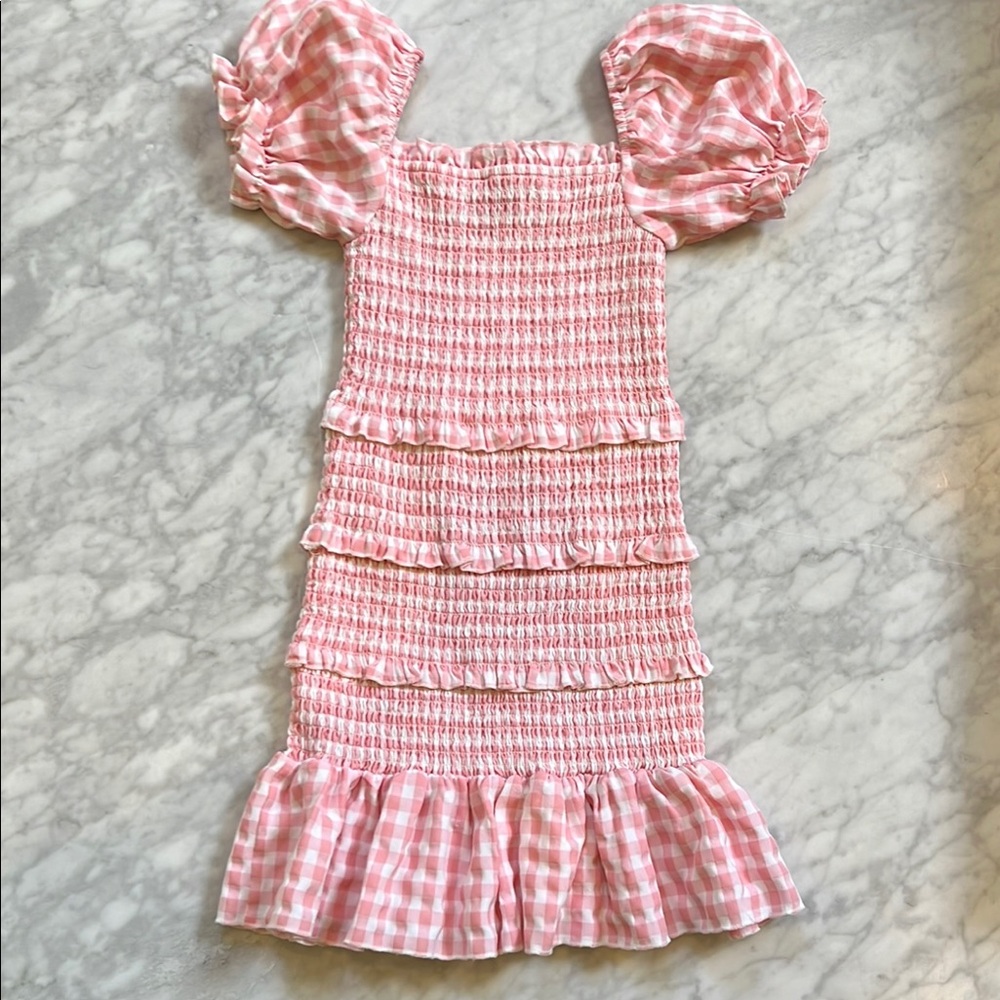 Pink Gingham Smocked Dress KATIEJ